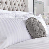Laura Ashley Shalford White  Duvet Cover and Pillowcase Set